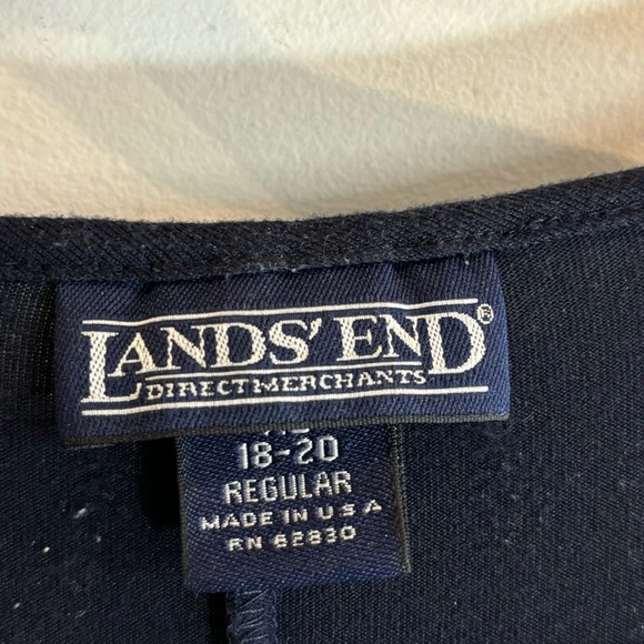 LAND’S END Sz XL Maxi Dress Jersey Knit Sheath Silhouette Made in the USA - Picture 3 of 8